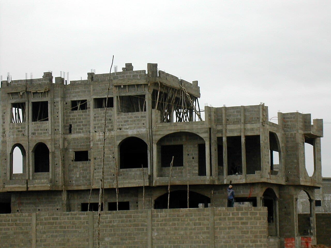 Chantier de construction au Bénin